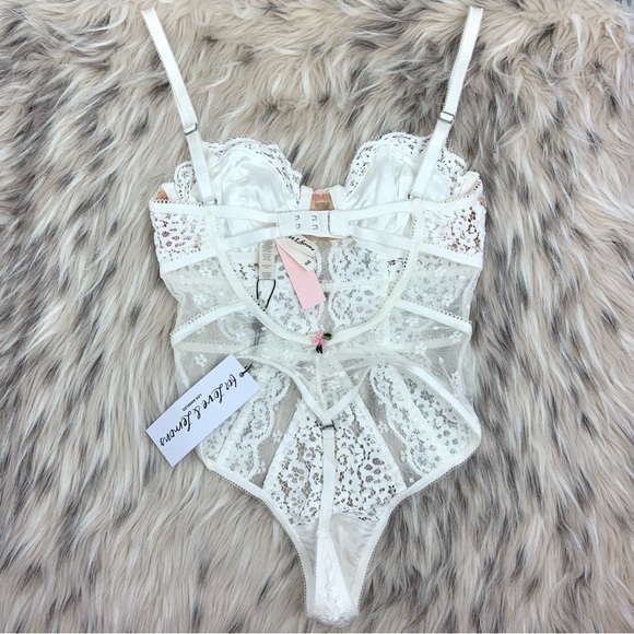 NWT For Love and Lemons X Victoria’s Secret VS Mia Lace Bodysuit Teddy Lingerie - Picture 10 of 16